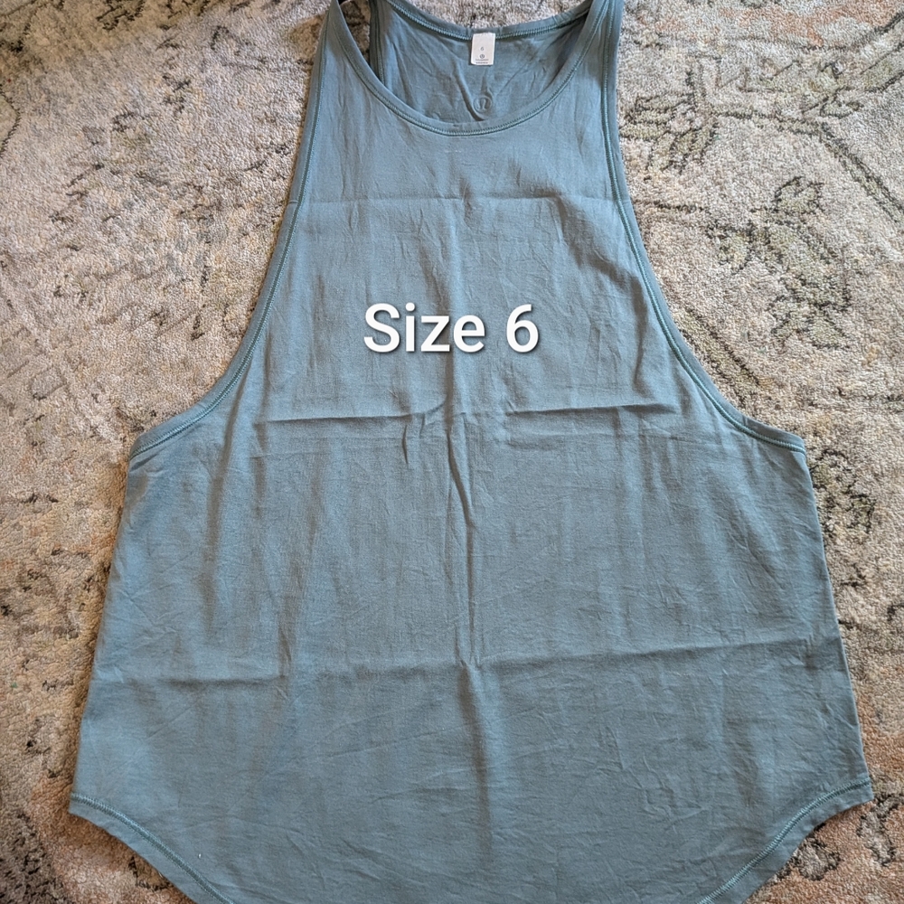 Women's Teal Muscle Tee, Lululemon Size 6